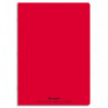 CONQUERANT C9 Cahier piqûre 17x22cm 96 pages 90g grands carreaux Seyès.Couverture polypropylène Rouge