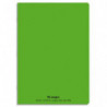 CONQUERANT C9 Cahier piqûre 17x22cm 96 pages 90g grands carreaux Seyès. Couverture polypropylène Vert