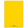 CONQUERANT C9 Cahier piqûre 21x29,7cm 96 pages 90g grands carreaux Seyès. Couverture polypropylène Jaune