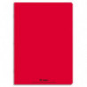 CONQUERANT C9 Cahier piqûre 21x29,7cm 96 pages 90g grands carreaux Seyès. Couverture polypropylène Rouge