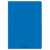 CONQUERANT C9 Cahier piqûre 24x32cm 96 pages 90g grands carreaux Seyès.Couverture polypropylène Bleu