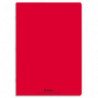 CONQUERANT C9 Cahier piqûre 24x32cm 96 pages 90g grands carreaux Seyès. Couverture polypropylène Rouge