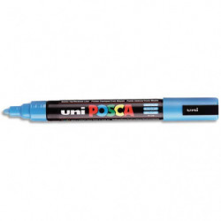 UNI POSCA Marqueur peinture encre Bleu clair à pigmentation et base eau pointe moyenne ogive