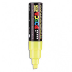 UNI POSCA Marqueur peinture encre Jaune à pigmentation et base eau pointe moyenne biseautée