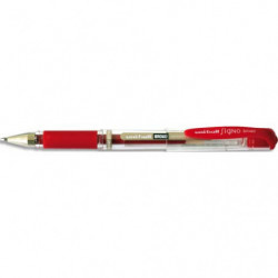 UNI-BALL Stylo bille pointe large encre gel Rouge SIGNO BROAD, corps avec grip +capuchon UNI-BALL