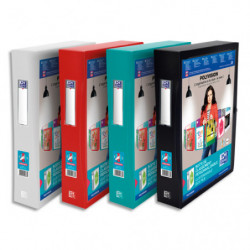 OXFORD Boîte de classement personnalisable Polyvision 24x32cm, polypro 7/10e. Dos 6cm. Assortis opaque