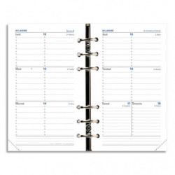 QUO VADIS Recharge Timer format 17, Septembre à Décembre 2025 à l&#39;horizontale papier Blanc