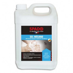 SPADO Bidon de 5 litres de savon gel mécanicien, microbilles naturelles et biodégradables