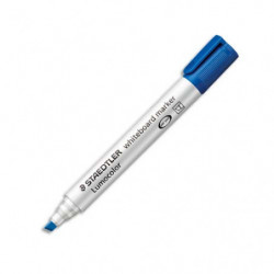 STAEDTLER Marqueur effaçable à sec pour tableau Blanc pointe biseau encre à base d'alcool Bleue 351B