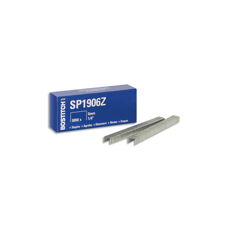 BOSTITCH Agrafes NºSP 19 06S en boîte de 5000