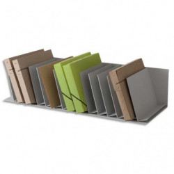 PAPERFLOW Trieurs 16 cases fixes inclinées pour documents A4 L91,2 x H20,6 x P31 cm, case L4,5 cm Gris