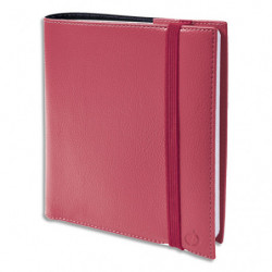 QUO VADIS Agenda TIME AND LIFE Décembre à Décembre 2025 + rép., fermeture élastique, format 16x16 cm Rose