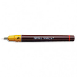 ROTRING Stylo technique ISOGRAPH 0,20 mm à encre de Chine Noir