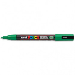 UNI POSCA Marqueur peinture à eau, encre à pigmentation Vert foncé, pointe fine