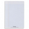 CONQUERANT C9 Cahier piqûre 17x22cm 96 pages 90g grands carreaux Seyès. Couverture polypropylène incolore