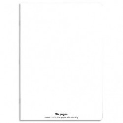 CONQUERANT C9 Cahier piqûre 21x29,7cm 96 pages 90g grands carreaux Seyès. Couverture polypro incolore