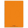 CONQUERANT C9 Cahier piqûre 21x29,7cm 96 pages 90g grands carreaux Seyès. Couverture polypropylène Orange