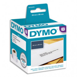 DYMO Pack de 2 rouleaux de 130 étiquettes adresse adhésif permanent 28x89mm S0722370