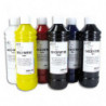ART PLUS Coffret de 6 flacons de 500ml de peinture déco vitre, Blanc, Jaune, Rouge, Violet, Bleu, Vert
