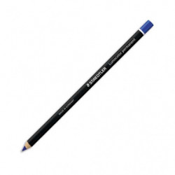 STAEDTLER Boïte de 12 crayons marqueur à sec permanent, toutes surfaces, coloris Bleu GLASOCHROM