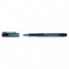 FABER CASTELL Feutre BROADPEN 1554 pointe large 0,8 mm, corps transparent, Noir indélébile