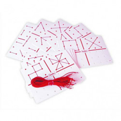 Lot de 10 figures à lacer avec 6 lacets coloris assortis