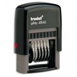 TRODAT Numéroteur 6 bandes - Printy 4846 à encrage automatique. Hauteur caractères 4mm