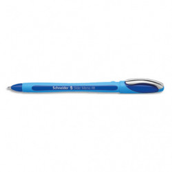 SCHNEIDER Stylo bille SLIDER MEMO à capuchon,pointe large,corps caoutchouc,encre indélébile Bleue