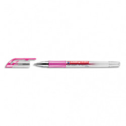 EDDING Roller encre gel E2185, pointe métal 0,7 mm. Coloris Rose métal