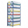 PAPERFLOW Rayonnage Rang'Eco tubulaire élément Départ en acier, 5 tablettes - Dim. L100 x H200 x P68 cm
