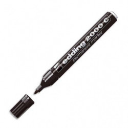EDDING Marqueur permanent pointe ogive encre indélibile Noire sans solvant 2000