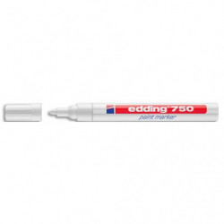 EDDING Marqueur peinture encre permanente Blanche pour toutes surfaces pointe moyenne