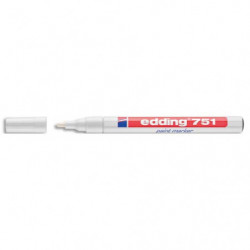 EDDING Marqueur peinture encre permanente Blanche pour toutes surfaces pointe fine