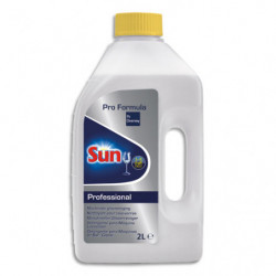SUN PROFESSIONAL Bidon 2L Détergent liquide de lavage pour verres et tasses lave-vaisselle Pro Formula