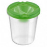 WONDAY Pot anti-verse en plastique transparent avec bouchon de fermeture