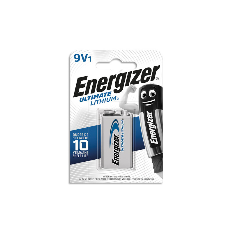 ENERGIZER Pile Ultimate Lithium 9V 6LR61, pack de 1 pile