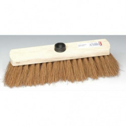 BROSSERIE THOMAS Balai coco fibre pure végétal, monture en bois 29 x 5,5 cm et douille en PP