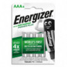 ENERGIZER Pile Power Plus Rechargeable AAA LR03 700 mAh, pack de 4 piles