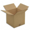 Paquet de 5 caisses américaines en carton brun double cannelure - Dim. : L60 x H60 x P60 cm