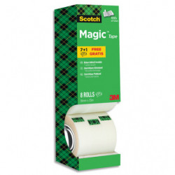 SCOTCH Tour de 8 rouleaux Scotch Magic 810 dont 1 gratuit 19 mm x 33 m