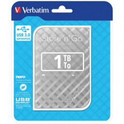VERBATIM Disque dur 2,5'' USB 3.0 Store'N'Go Style 1To Gris 53197