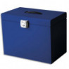 PIERRE HENRY Valise de classement en métal. Livrée avec 5 dossiers. Dim: 36,5x28x22 cm. Coloris Bleu