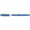 SCHNEIDER Roller à encre Vert avec pointe conique hybride 0,5 mm. Cap-off. Grip ergonomique caoutchouté.