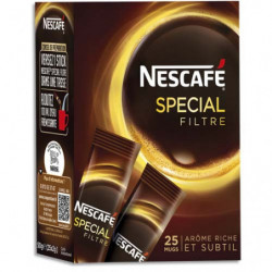 NESCAFE Boîte de 25 sticks de café instantané pur Arabica Espresso