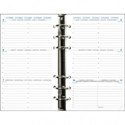 EXACOMPTA Recharge EXATIME 17 horizontale, 10,5x17,2 cm. 16 mois : Sept à Déc 2025, 1 semaine&#47;2 pages