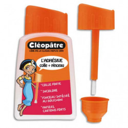 CLEOPATRE Colle synthétique transparente / flacon avec pinceau 80 ml