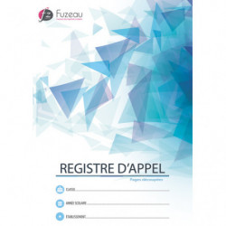 FUZEAU Registre d'appel avec pages découpées évitant la recopie des noms (40 noms). Format A4 21x29,7cm