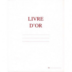 ELVE Livre d'Or format 210x160mm Blanc 148 pages. Couverture aspect cuir