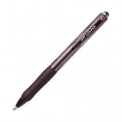 UNI-BALL Stylo bille rechargeable pointe large rétractable encre Noire corps avec grip LAKNOCK