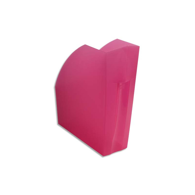 EXACOMPTA Porte-revues Iderama. Coloris Rose transparent. Dim. L29,2 x H32 x P11 cm